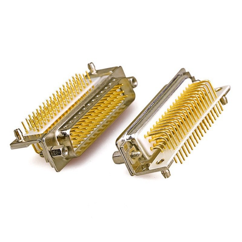 DSUB 50pin PCB board copper pin gold plated right angel welding male female DR50p connectors