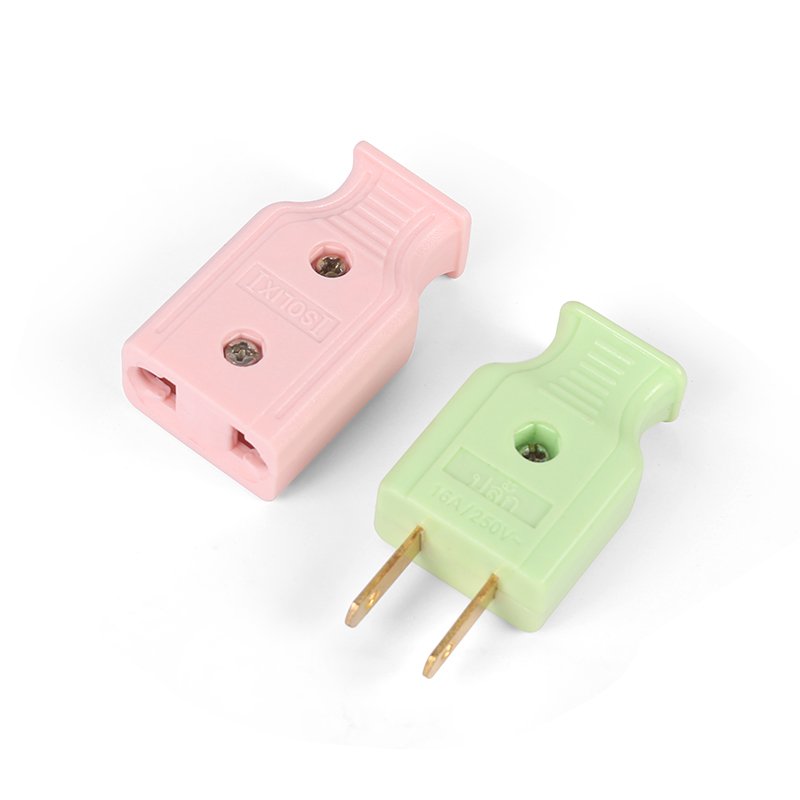 Wholesale Thailand Plug Cambodia Plug 2 Pin Top Plug Electrical Pug Wire Connector Three Colors