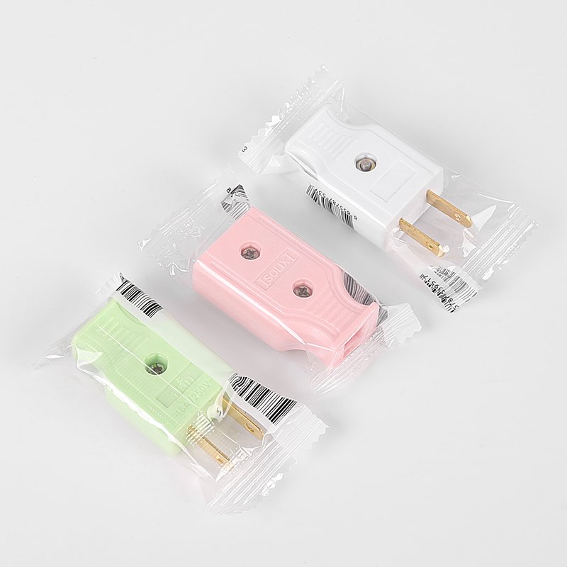 Wholesale Thailand Plug Cambodia Plug 2 Pin Top Plug Electrical Pug Wire Connector Three Colors