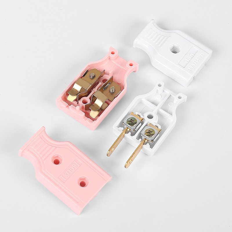 Wholesale Thailand Plug Cambodia Plug 2 Pin Top Plug Electrical Pug Wire Connector Three Colors