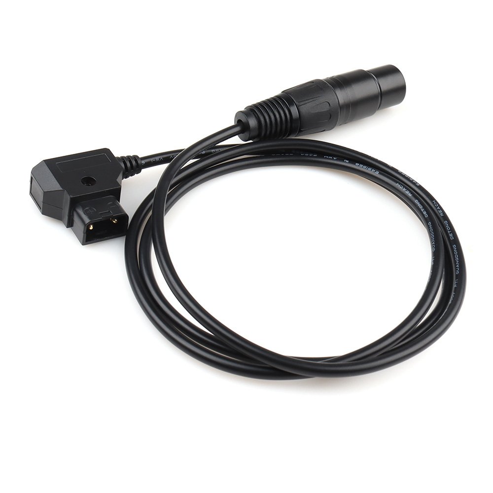 xlr 3pin connector to dtap spiral spring coiled cable cover 2 core spiral cable for camera