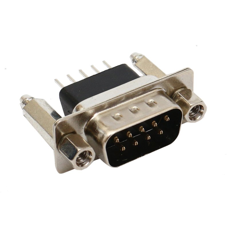 180 Degree Straight male D-SUB 9 Pin connector for Heightening type