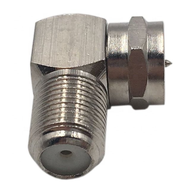 right angle 90 degree F connector Adapter for RF coaxial cable