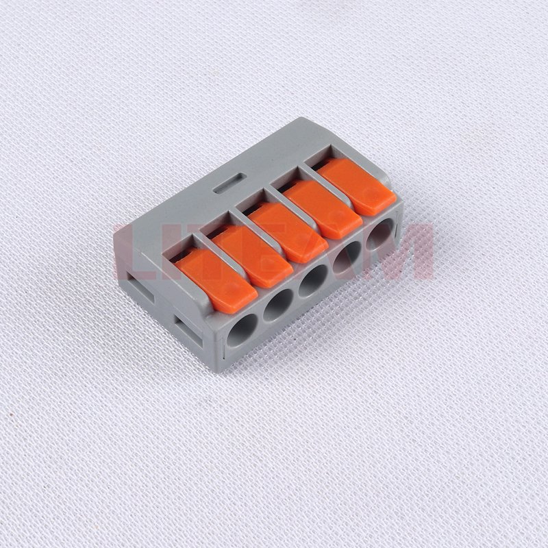 Grey and orange Fast connector push in wire connector quick splicing wire connector