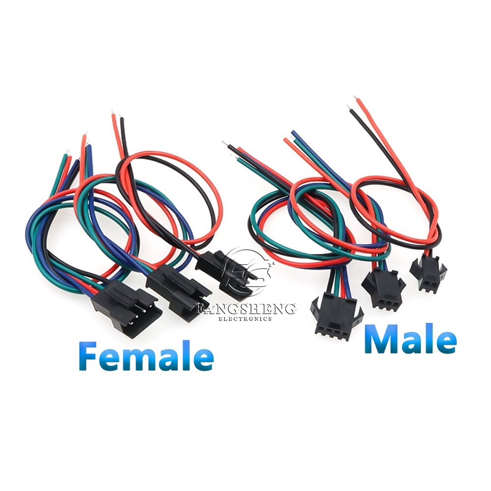 2P 3P 4P Wiring Harness SM2.54 Connector Wire Led Plug Male Female Connectors LED Strip Strips Cable 2.54mm