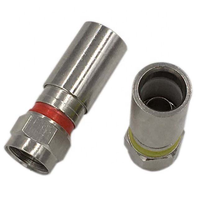 zhenjiang factory brass zinc waterproof Compression RG59 RG6 F Connector