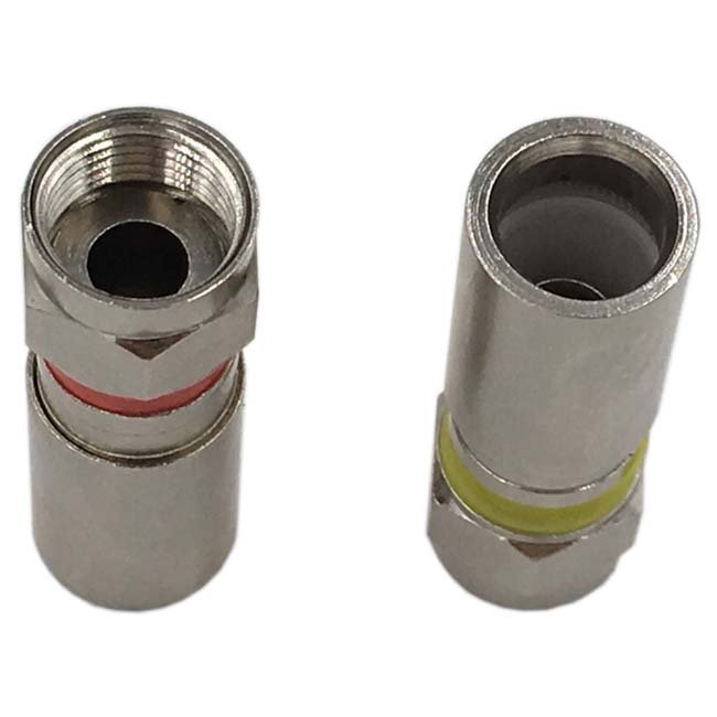 zhenjiang factory brass zinc waterproof Compression RG59 RG6 F Connector