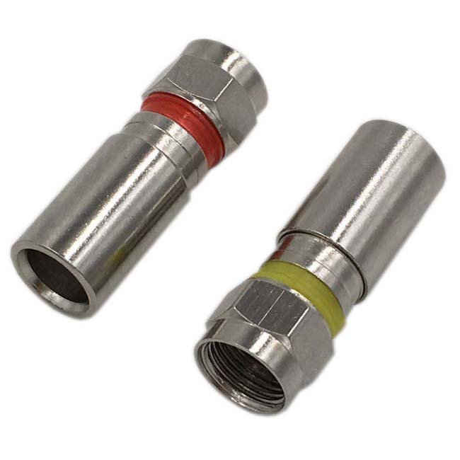 zhenjiang factory brass zinc waterproof Compression RG59 RG6 F Connector