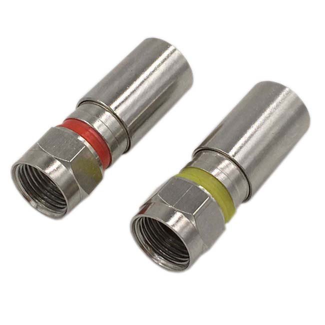 zhenjiang factory brass zinc waterproof Compression RG59 RG6 F Connector