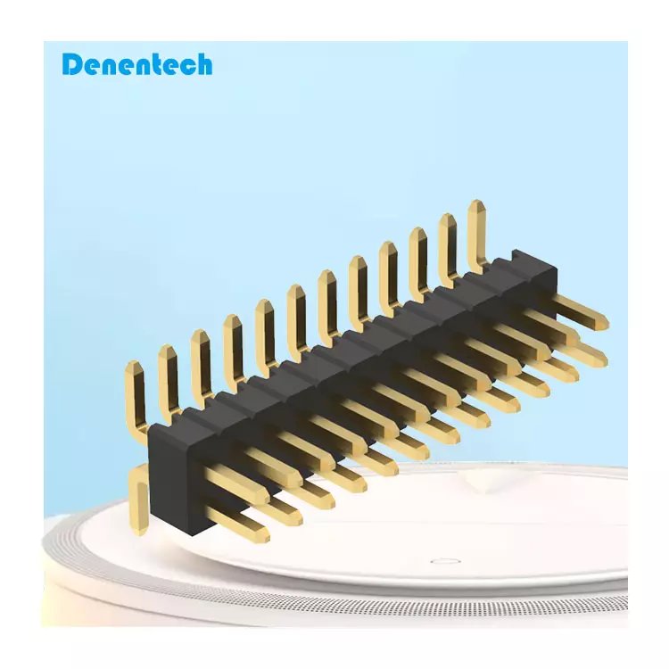 Denentech Gold Plated Dual Row 1.27mm Pitch SMT Male Housing Available In 3P 8P Pin Header Connector