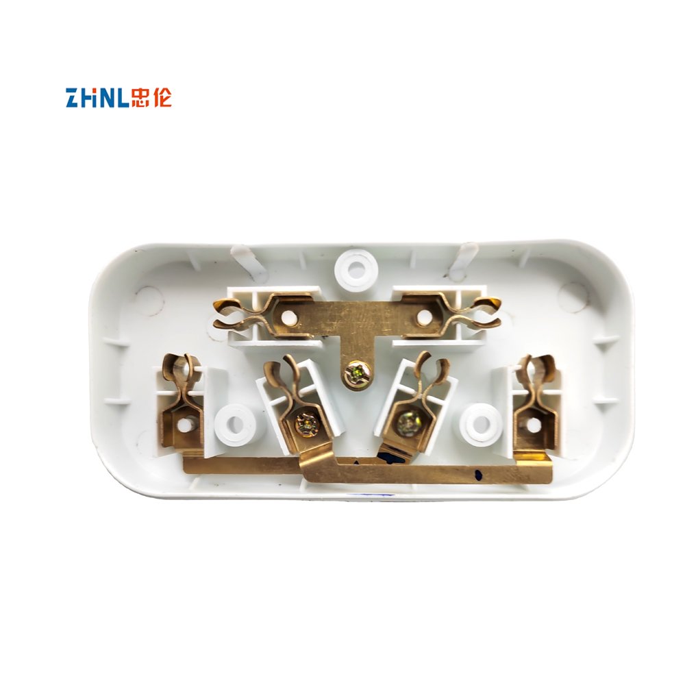 OEM Israel Style 2 Ways Socket Strip Connector Socket Metal Accessories Power Strip Brass Part Electric Stamping Part