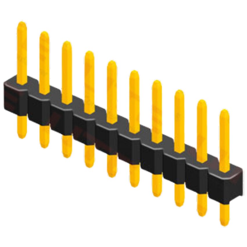 Hot sales Tin and gold plating 2.54mm pitch single row male pin header connector for vertical type