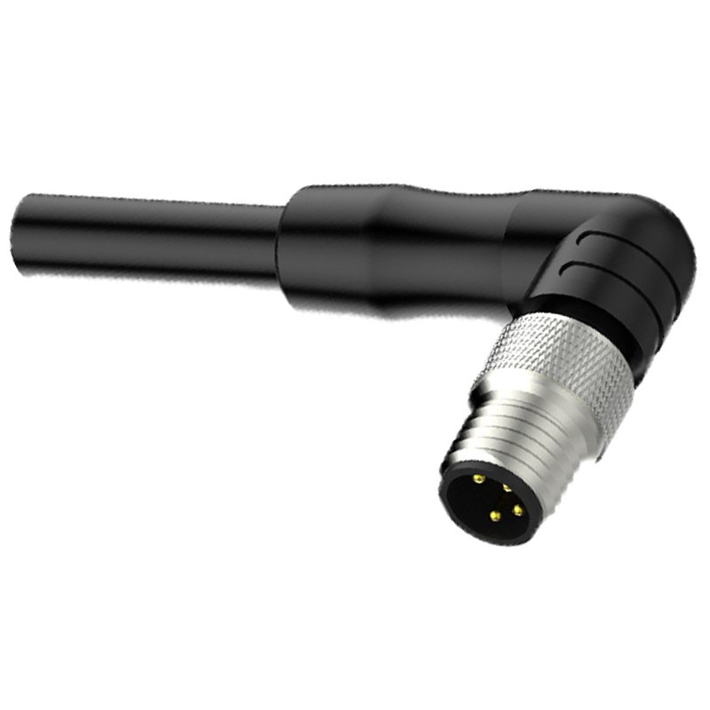 Waterproof Ip67 Female Straight 3pin M8 Circular Connector With Molding Cable Suitable For Customized Any Length