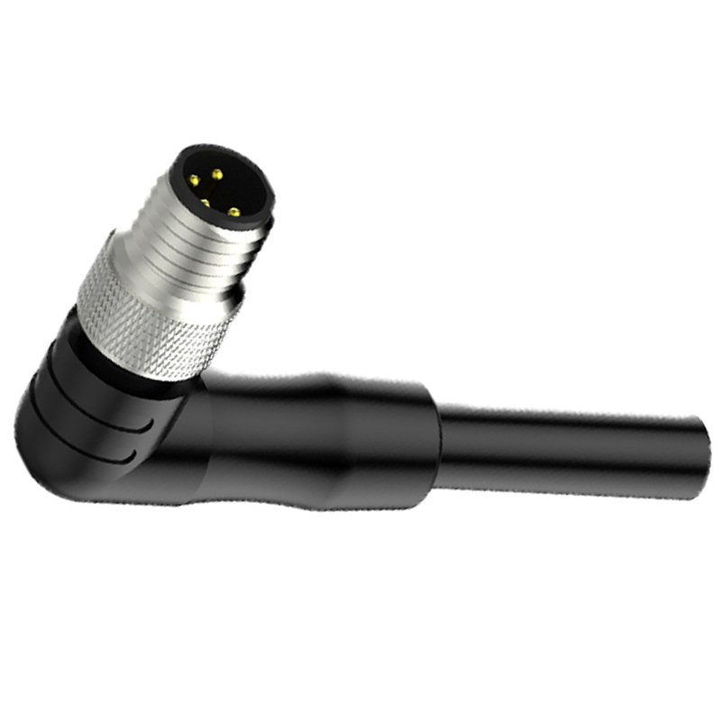Waterproof Ip67 Female Straight 3pin M8 Circular Connector With Molding Cable Suitable For Customized Any Length