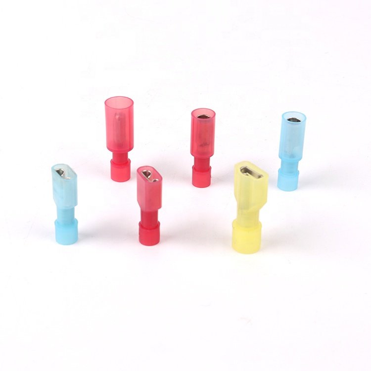 Good Price FDFN2-250 AWG16-14 Female Fully Insulated Connector Electrical Spade Nylon Wire Disconnect terminals
