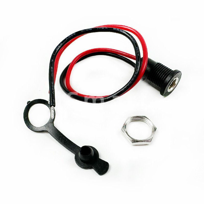 5.5 x 2.1mm DC Female Jack 50V Socket Power Panel Mount Solder Connector With Cable 5.5*2.1 DC-022X