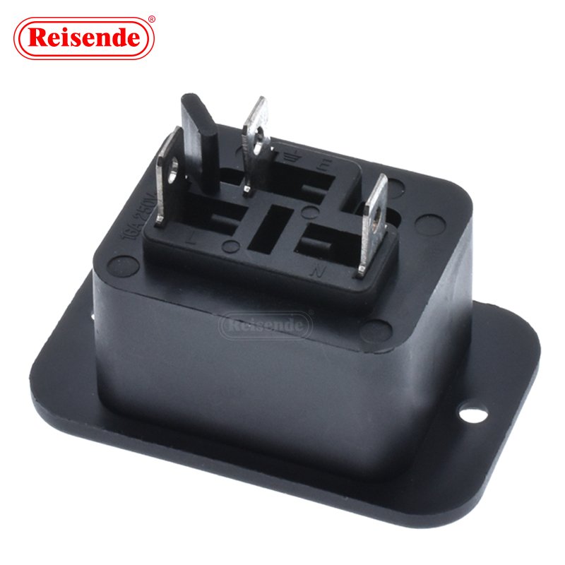 Lockable Pdu Receptacle Iec Inlet Ac 250v 16a Iec 320 C19 Panel Mount Plug Connector Socket
