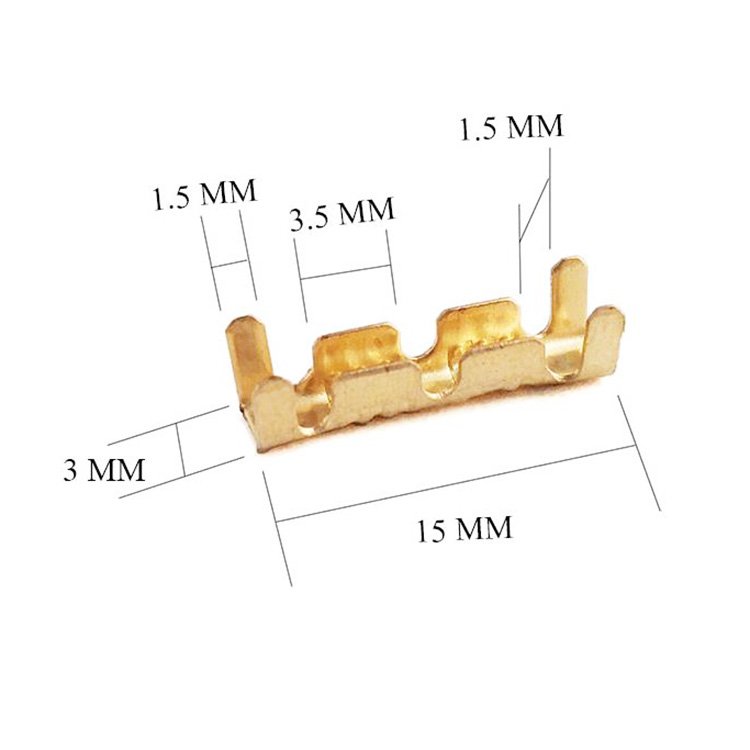 0.5-1.5mm DJ453 Long U-shaped Crimping Cold Pressing U Type Splice Cable Electric Wire Terminal Connector