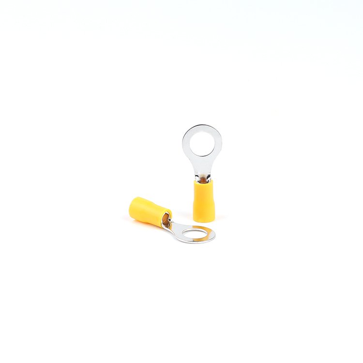 RV5.5-8 4-6mm O Type PVC Insulated Round Ring Tongue Spade Crimping Cable Lug Wire Termination Connectors Insulated Terminal