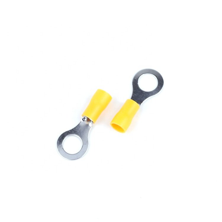 RV5.5-8 4-6mm O Type PVC Insulated Round Ring Tongue Spade Crimping Cable Lug Wire Termination Connectors Insulated Terminal