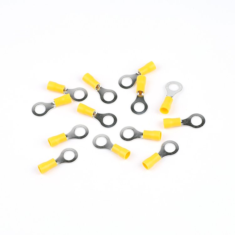 RV5.5-8 4-6mm O Type PVC Insulated Round Ring Tongue Spade Crimping Cable Lug Wire Termination Connectors Insulated Terminal