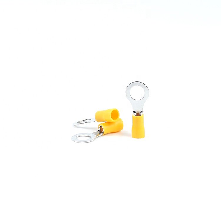 RV5.5-8 4-6mm O Type PVC Insulated Round Ring Tongue Spade Crimping Cable Lug Wire Termination Connectors Insulated Terminal