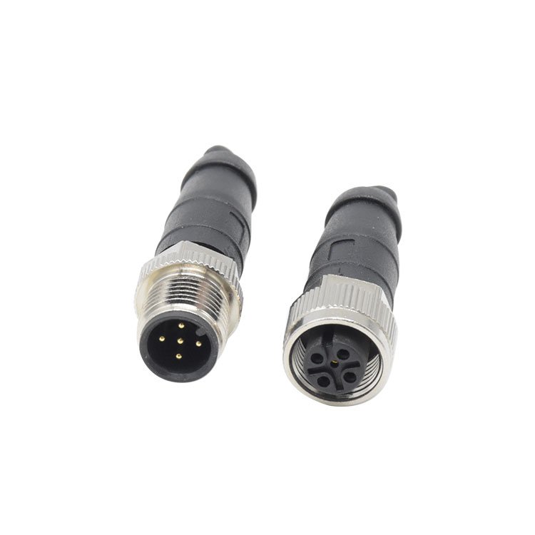 Connector supplier Terminator M12 5pin connector Screw type Male Female Waterproof NMEA2000 M12 A code connector