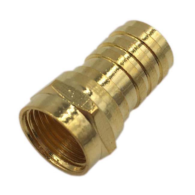 High quality RG6 connector copper F male connector gold plating compression F connector electronic accessories