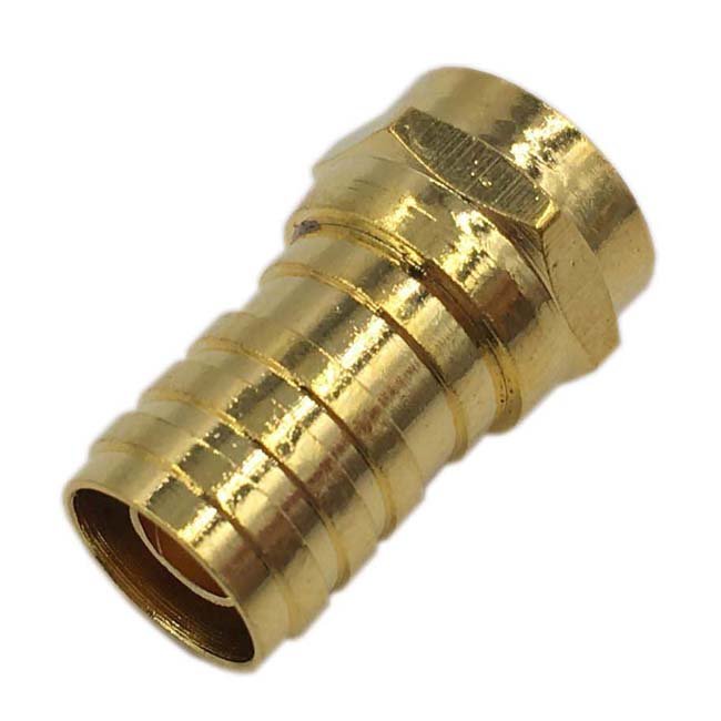 High quality RG6 connector copper F male connector gold plating compression F connector electronic accessories
