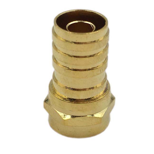 High quality RG6 connector copper F male connector gold plating compression F connector electronic accessories