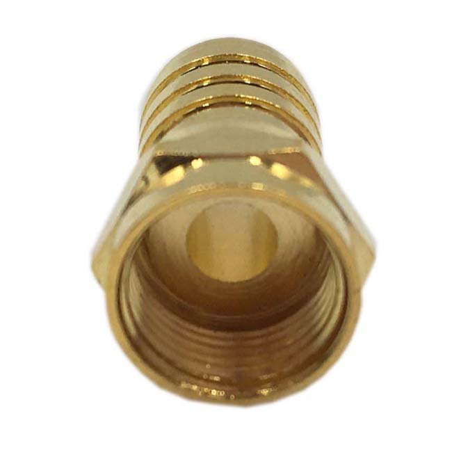 High quality RG6 connector copper F male connector gold plating compression F connector electronic accessories