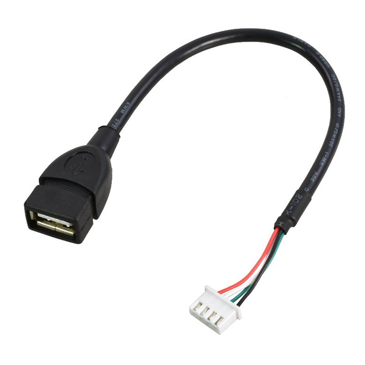 Usb type A male female to 4pin 5pin 0.8mm 2.54mm pitch jst sur 4 crimp connector usb connector male cable