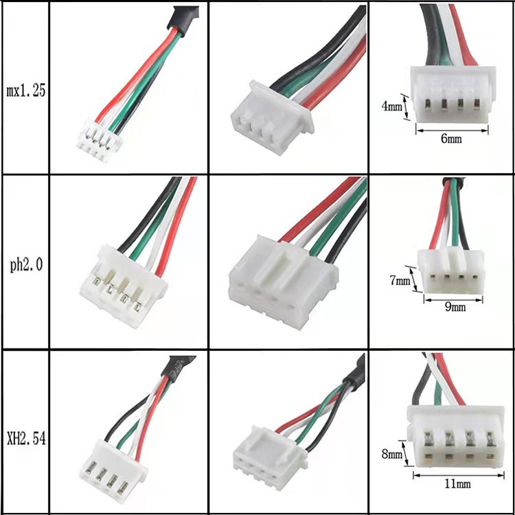 Usb type A male female to 4pin 5pin 0.8mm 2.54mm pitch jst sur 4 crimp connector usb connector male cable