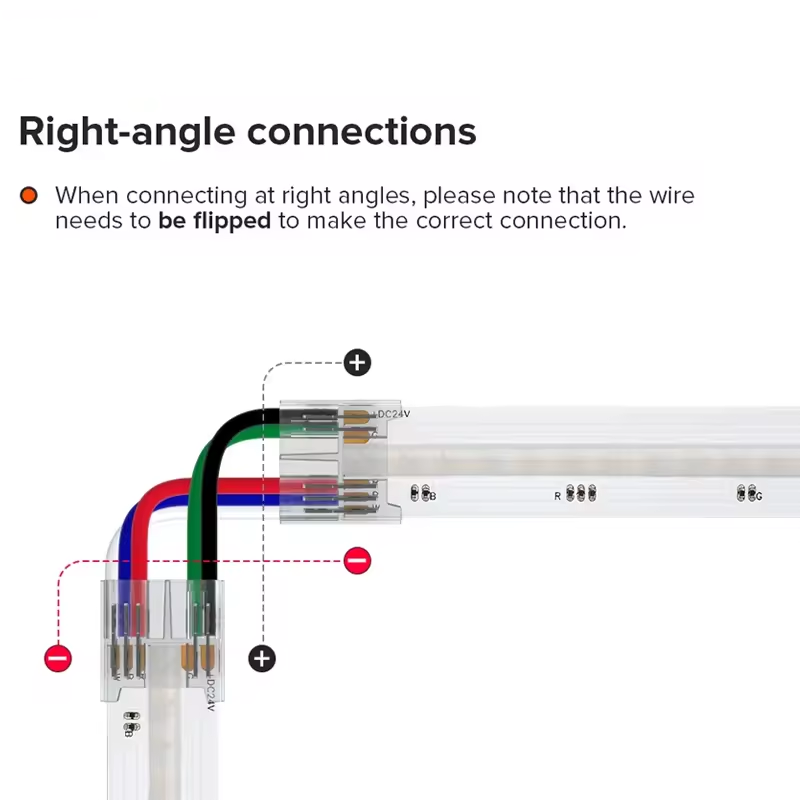 Universal Transparent Connector 5mm 8mm 10mm Wire To Wire Strip COB SMD LED Strip Light Connector