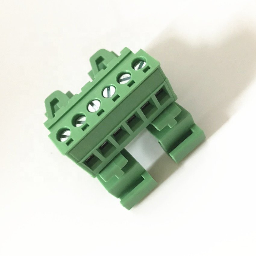 Rail terminal block 5.0/5.08 mm pitch male female plug in terminal blocks