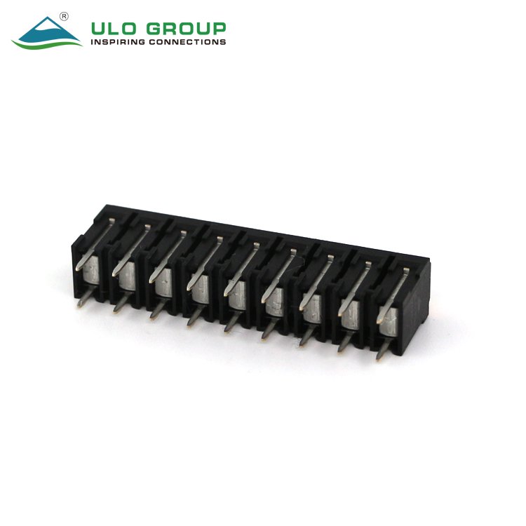 Spring terminal blocks screwless electrical connector fixed for pcb 5.0mm ptich