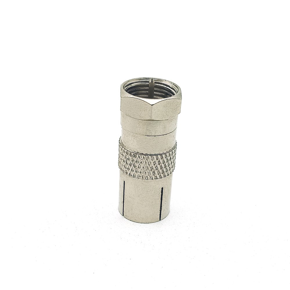Straight F Type Male Plug to IEC Female Jack TV Aerial RF Coax Adapter Connector