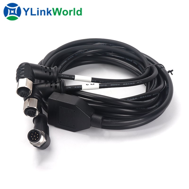 New Products M12 45 Degree Angle Cable Connector Male To Female Circular Wire Connector Manufacturing