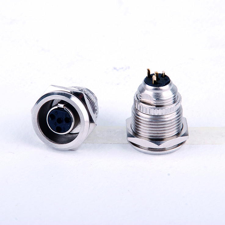 3-pin right angle mini xlr pcb mount panel connector