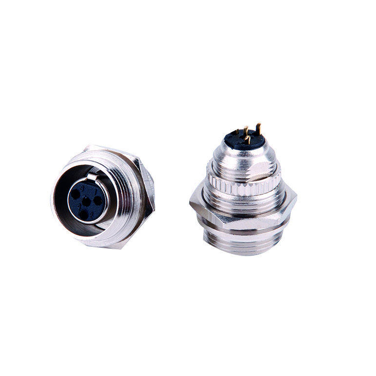 3-pin right angle mini xlr pcb mount panel connector