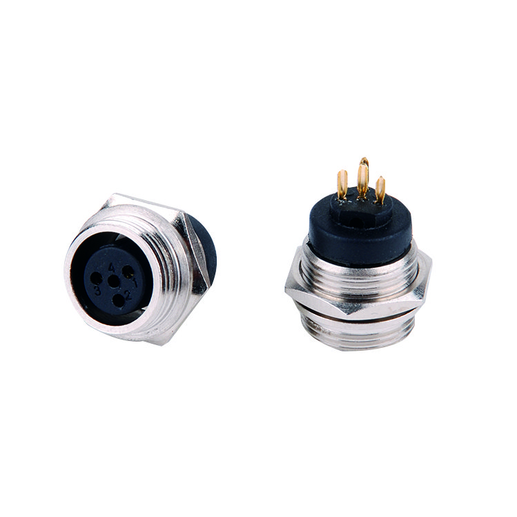3-pin right angle mini xlr pcb mount panel connector