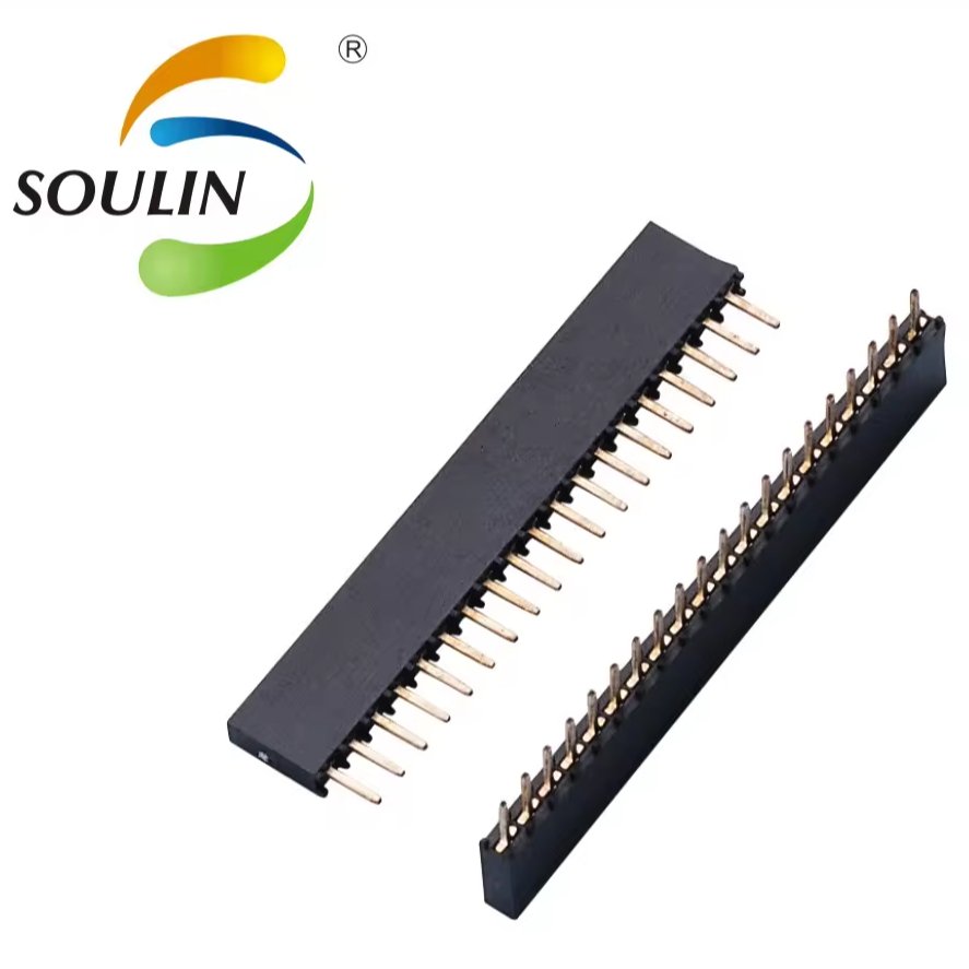 Soulin 2x20 Pins DIP SMT Stacked 1mm Female Header Connector Series for Pcb Board Port Connectors