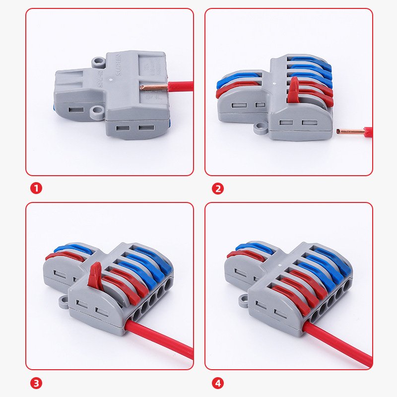 Wire Tube Lamp Connector and Home Improvement Artifact SPL-62 42 Two-in-six-out Quick Terminal Block DIY Kit