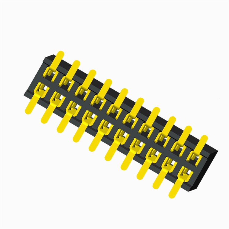 Machined PCB Surface Mount Female Header 1.27 mm 0.050" Pitch 20 Position Double Row Connector