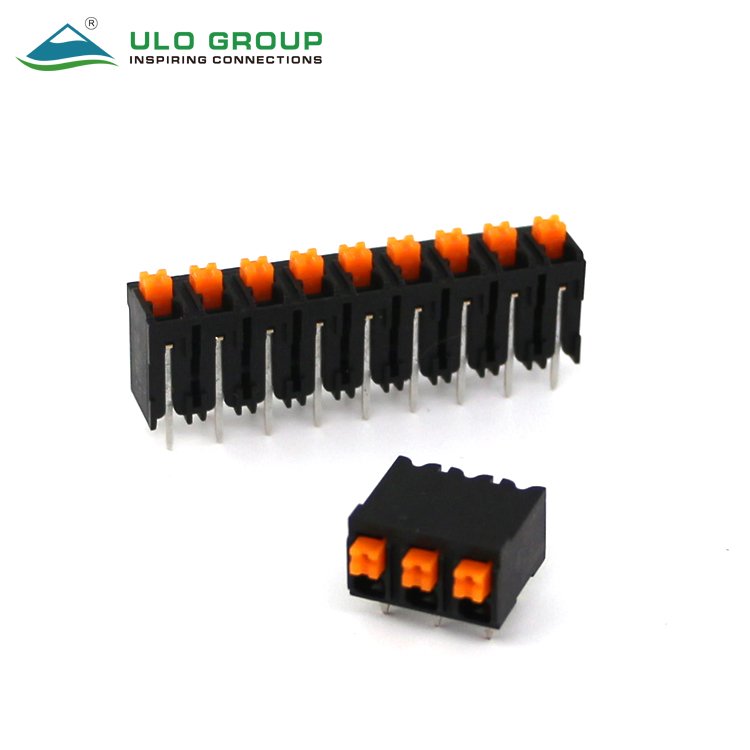 wire connectors terminal block for pcb board spring terminal blocks screwless electrical connector 5.0mm ptich