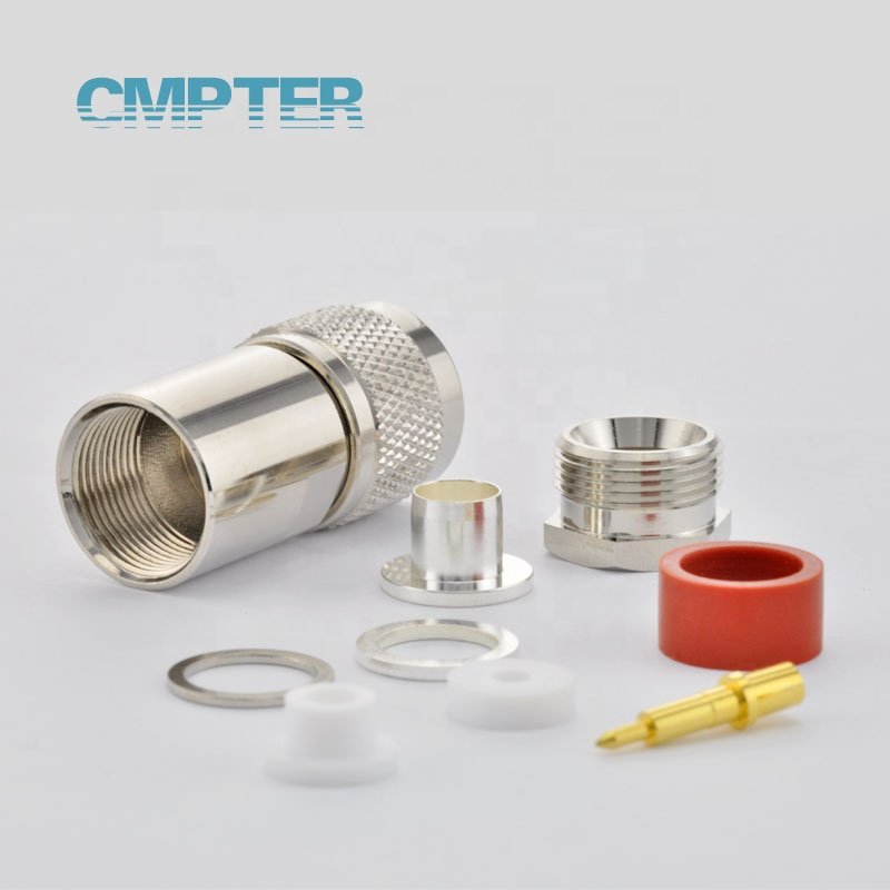 N Male IP68 Clamp LMR400 Cable finger type rf coaxial connectors, N male connector LMR400