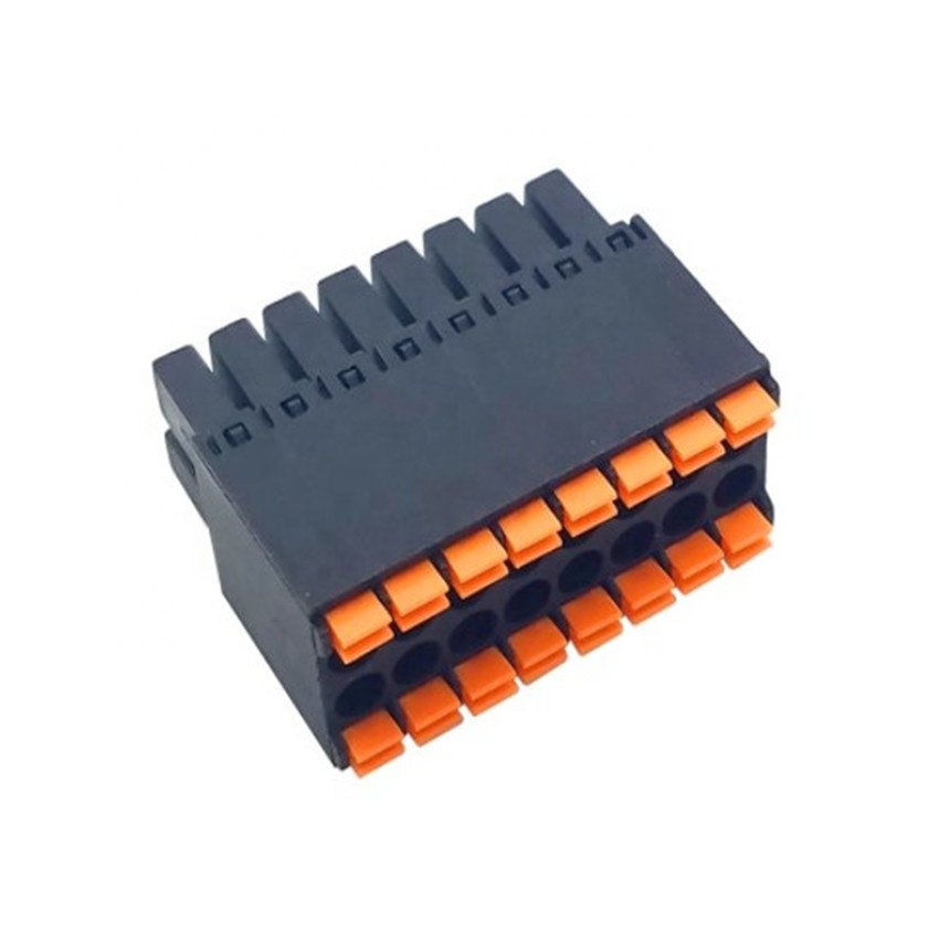 hot sales double rows DFMC 1.5 3.5mm pitch connector 15EDGKNH-3.5 KF2EDGKS-3.5 spring male female terminal block