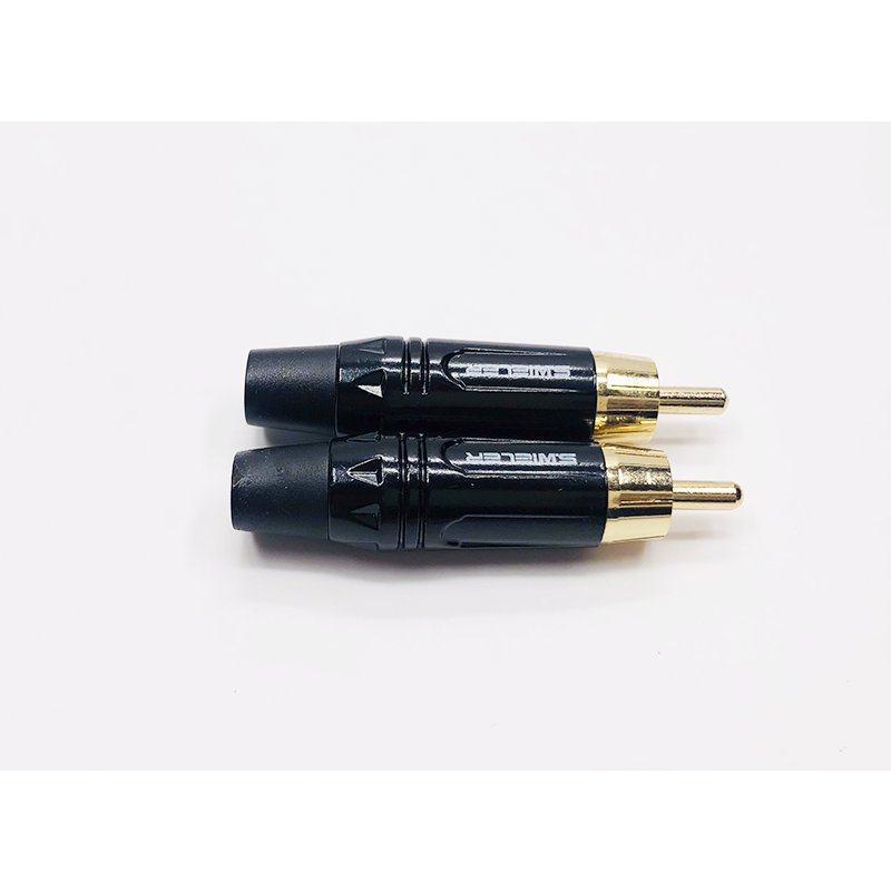 High Quality RCA Adapter DIY Speaker Cable Wire Connector Solder Gold Plated OFC Pins Audio Video Phono RCA Male Connector