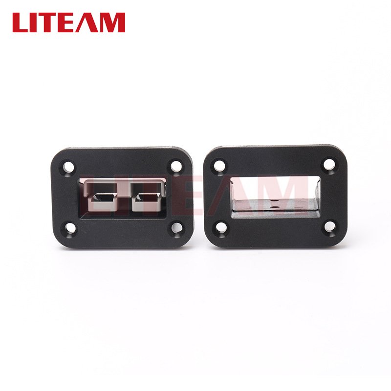 New Flush Mount Bracket for 50A Power Connector 2 Pole Plug Mounting Bracket Panel Cover Accessories For Caravan Camper Truck