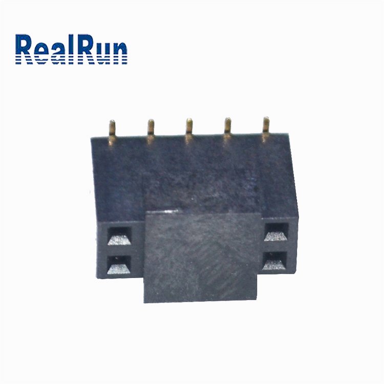 SMD PCB Female Header 2*5P 10 Pin Position 2.54 Mm Dual Row Gold Plated Pin Header Connector